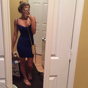 Cobalt Blue Mini Dress - American Apparel